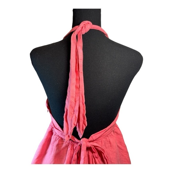 Calypso Linen Halter Mini Dress - Picture 6 of 7